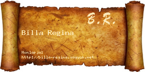 Billa Regina névjegykártya